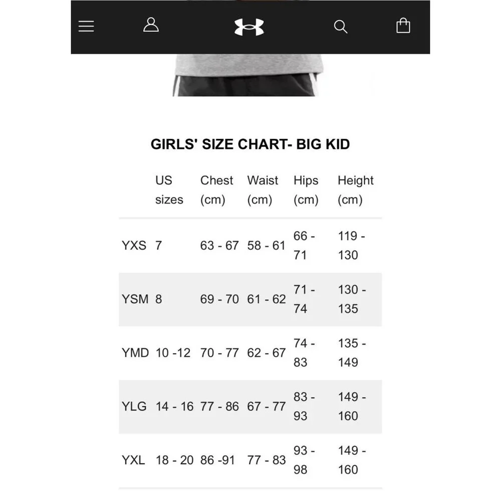 NWT Under Armour Athletic Set Girls Youth Size Medium